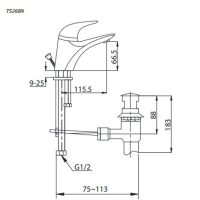 Vòi Lavabo TOTO TS268N Nóng Lạnh Thân Thấp 3 %tên tệp%