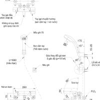 Bản vẽ kỹ thuật vòi sen nhiệt độ TOTO TMGG40SE3