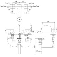 Vòi Lavabo TOTO TLG07201B Hai Tay Gạt Nóng Lạnh 3 %tên tệp%