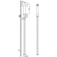Bản vẽ kỹ thuật vòi xịt inox Caesar BS310CW