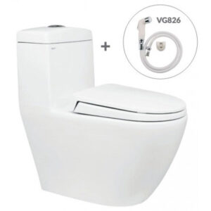 Bồn cầu 1 khối Viglacera V199 xả nhấn nắp êm, tặng xịt VG826