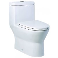 Bồn cầu liền khối Caesar CD1374 xả nhấn nắp êm