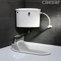 Xí xổm Caesar CT1250 két nước T1113 treo góc tường 4 Bồn cầu ngồi xổm Caesar CT1250 két nước treo góc tường