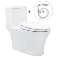 Bồn cầu 1 khối Viglacera V63 xả nhấn nắp êm, tặng xịt VG826
