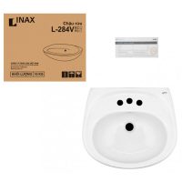 Chậu rửa Inax L-284V/L-284VD treo tường chân dài 4 Chậu rửa mặt INAX L-284V treo tường