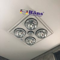 Đèn sưởi nhà tắm HANS H4B 4 bóng âm trần 6 đèn sưởi nhà tắm âm trần HANS H4B