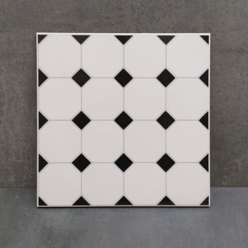 Gạch lát 25x25cm Prime 306 màu trắng đen chống trơn