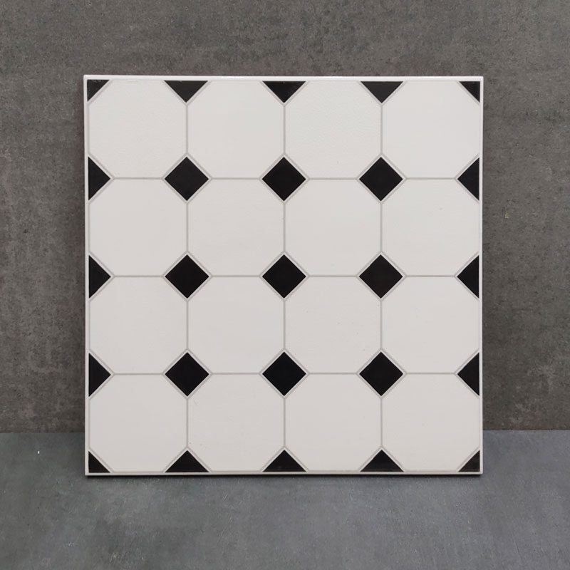 Gạch lát 25x25cm Prime 306 màu trắng đen chống trơn 1 Gạch lát 25x25cm Prime 306 màu trắng đen chống trơn
