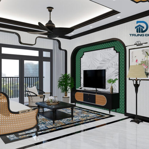 Gạch 600x600 lát nền phòng khách 60085