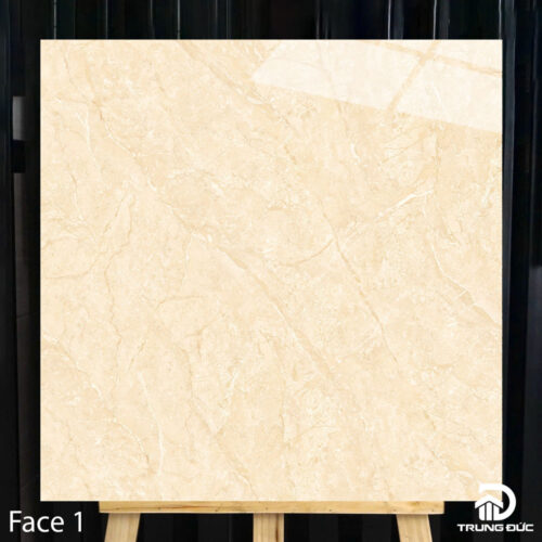 Gạch 80x80 80062 vân đá màu vàng 4 face porcelain men bóng