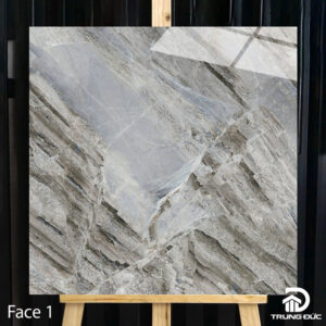 Gạch 80x80 Catalan 80104 porcelain 4 face màu xám men bóng