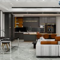 Gạch 80x80 lát nền phòng khách Catalan 85005