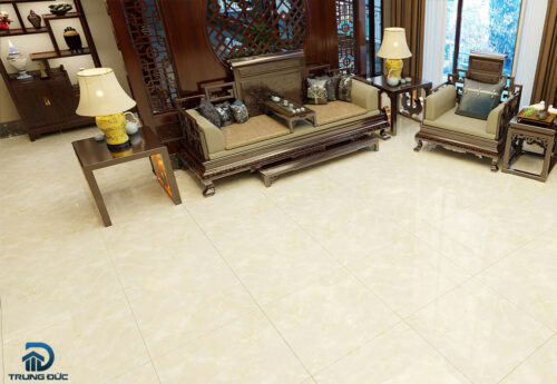 Gạch 80x80 lát nền phòng khách màu vàng Catalan 80066