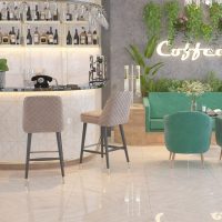 Gạch 80x80 lát nền quán cafe màu ghi Catalan 85004