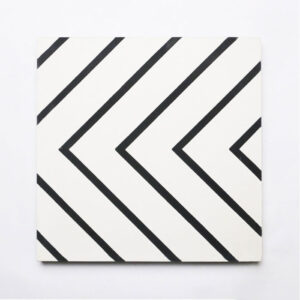 Gạch bông TDGB20-010, màu đen trắng, men matt, 20x20 (cm)