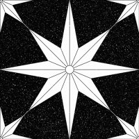 Gạch bông màu đen trắng Prime 2715 men bóng, 30x30 (cm)