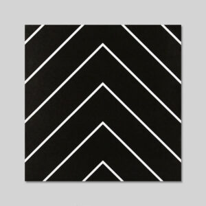 Gạch bông TDGB20-011 xương cá đen, men matt, 20×20 (cm)