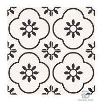 Gạch hoa lát nền 30x30 màu trắng đen