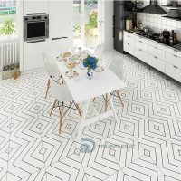 Gạch bông 30x30 xương cá trắng