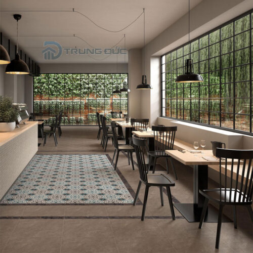 Gạch bông lát nền quán cafe