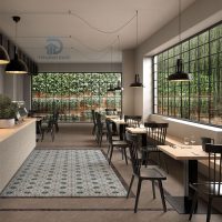 Gạch bông lát nền quán cafe