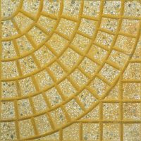 Gạch Terrazzo rẻ quạt màu vàng 30×30-40×40 (cm)