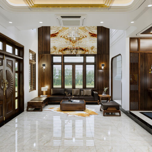 Gạch lát nền phòng khách 80x80 Catalan 85017