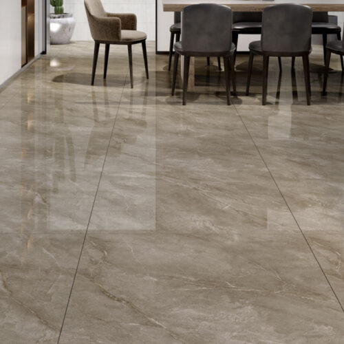 Gạch lát nền phòng ăn màu nâu 100x100 cm Catalan 10017