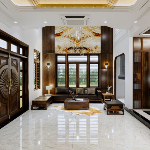 Gạch lát nền phòng khách 60x60 Catalan 65017