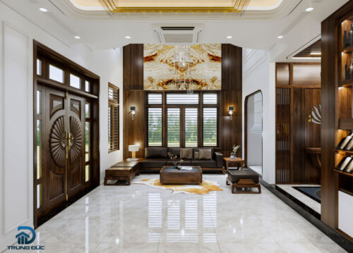 Gạch lát nền phòng khách 80x80 Catalan 85019