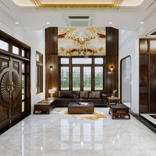 Gạch lát nền phòng khách 80x80 Catalan 85019