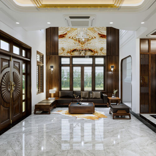 Gạch lát nền phòng khách 80x80 Catalan 85020