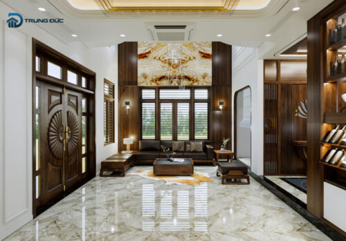 Gạch lát nền phòng khách 80x80 Catalan 85022