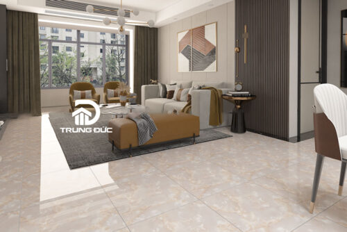 Gạch lát nền phòng khách màu hồng 60x60 60039