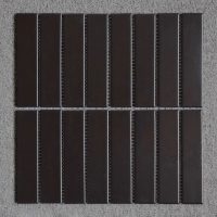 Gạch mosaic thanh que màu đen mờ 32x145 mm