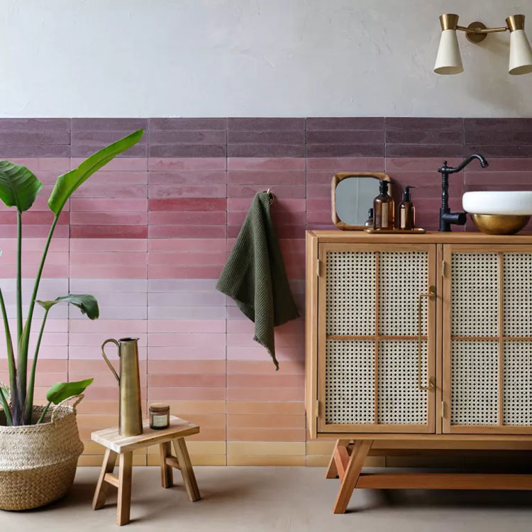 Gạch ốp phòng tắm hiệu ứng hoàng hôn