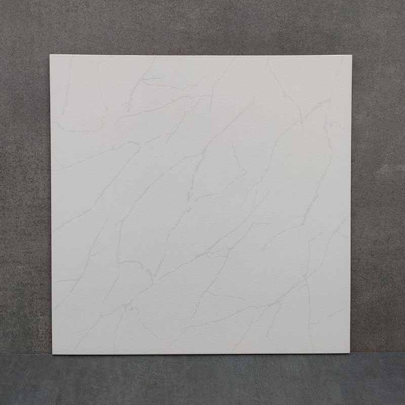 Gạch Prime 2208 men bóng màu trắng vân đá, kích thước 40x40 cm