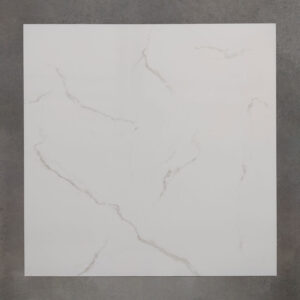 Gạch lát 60x60cm Prime 9656 màu trắng vân khói men bóng