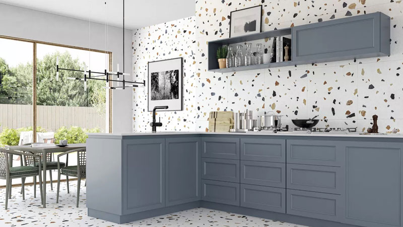 gạch terrazzo ốp bếp