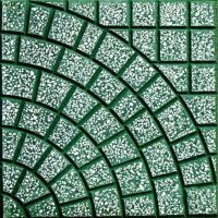 Gạch Terrazzo rẻ quạt màu xanh rêu 30x30-40x40 (cm)