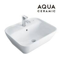 Lavabo INAX AL-296V đặt bàn hình chữ nhật Aqua Ceramic