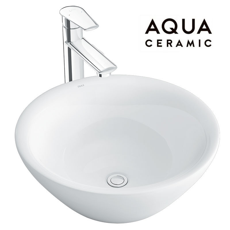 Chậu rửa Inax AL-445V đặt bàn hình tròn Aqua Ceramic