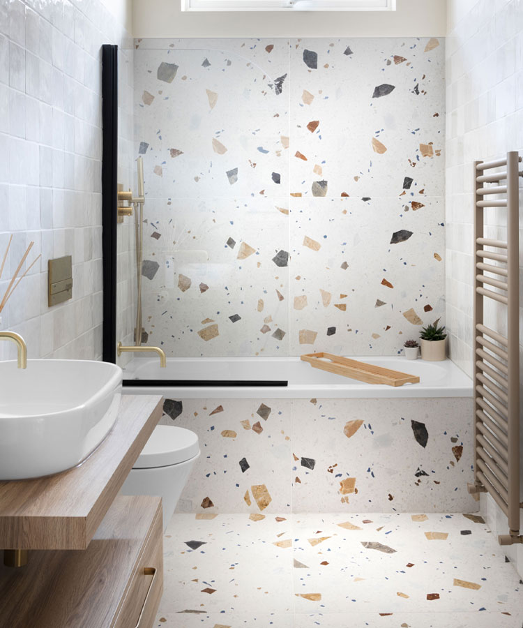 Gạch Terazzo ốp lát phòng tắm