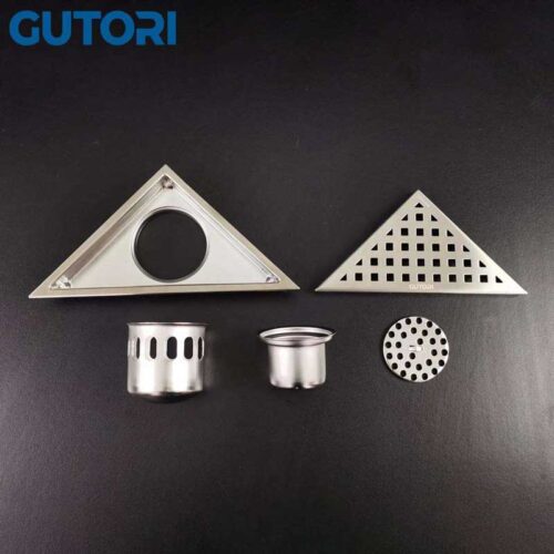 Phễu thoát sàn đặt góc inox 304