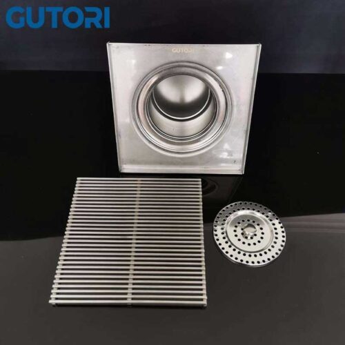 Ga thoát sàn inox 304 rộng 20x20 Gutori SQ2012
