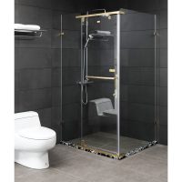 Phòng tắm kính Fendi FDG-1X3 vuông 2 vách 1100x900x2000mm 4 Phòng tắm kính Fendi FDG-1X3 vuông 2 vách phụ kiện hoàn thiện màu vàng