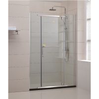 Vách kính phòng vệ sinh Fendi FIP-1X3 rộng 1400mm phụ kiện hoàn thiện màu bạc