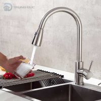 Vòi rửa bát rút dây INOX 304 TDVB-8802 cao cấp